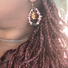 Load image into Gallery viewer, Vintage Wooden Flower Diffuser Earrings/ Pink Ombre